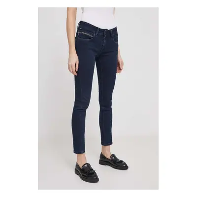 Džíny Pepe Jeans SLIM JEANS LW dámské, tmavomodrá barva, PL204585DP3