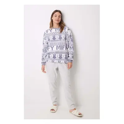 Pyžamo women'secret Miffy fialová barva, bavlněná, 3138577