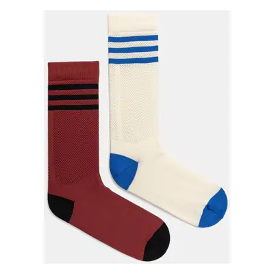 Ponožky adidas Originals 2-pack béžová barva, JC8627