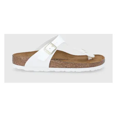 Žabky Birkenstock Gizeh dámské, bílá barva, na plochém podpatku, 1005300-White