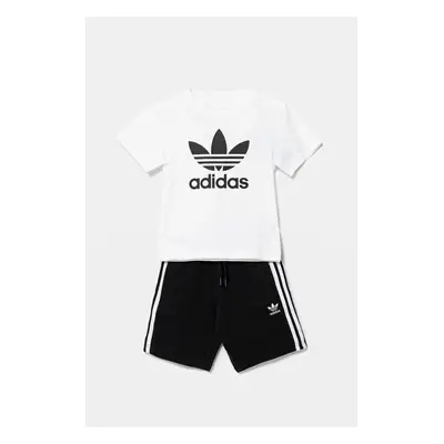 Dětská bavlněná souprava adidas Originals bílá barva, JE1613