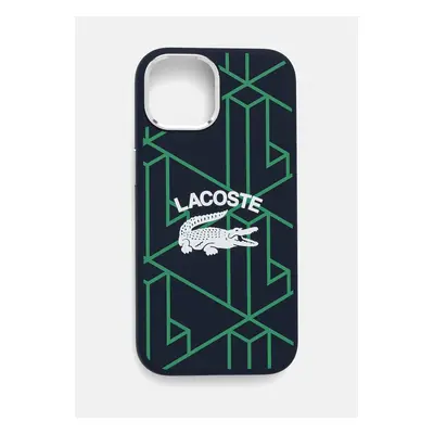 Obal na telefon Lacoste iPhone 15 / 14 / 13 6.1 tmavomodrá barva, LCHMP15SSBIV