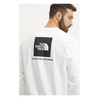 Mikina The North Face Raglan Redbox pánská, béžová barva, vzorovaná, NF0A89FAFN41