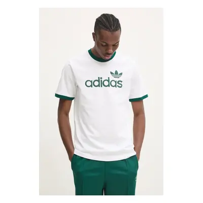 Bavlněné tričko adidas Originals SIMPLE TEE bílá barva, s potiskem, JC8371