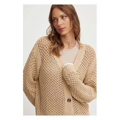 Kardigan Pepe Jeans ISABELLA CARDIGAN dámský, béžová barva, hřejivý, PL702170