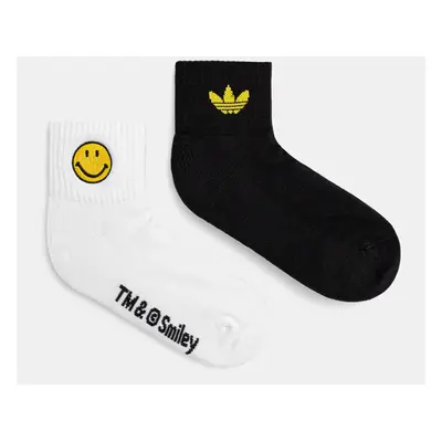 Ponožky adidas Originals X Smiley 2-pack bílá barva, JC8632