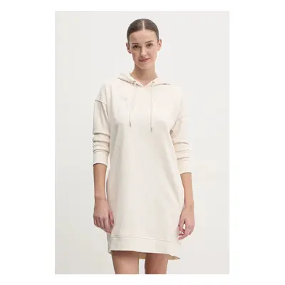 Šaty Dkny béžová barva, mini, oversize, DP5D4885