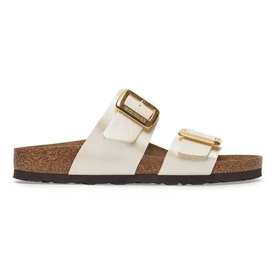 Pantofle Birkenstock Sydney Graceful Cushion Buckle dámské, bílá barva, 1029492