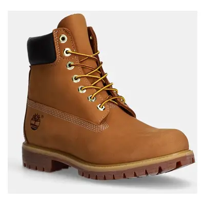 Nubukové boty Timberland Premium 6 Inch hnědá barva, TB1100617131