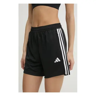 Kraťasy adidas Performance Tiro Essentials dámské, černá barva, s aplikací, high waist, JD0591