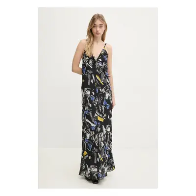 Šaty Moschino Jeans černá barva, maxi, 0464 3243