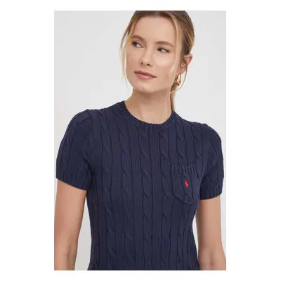 Bavlněný svetr Polo Ralph Lauren tmavomodrá barva, 211895379