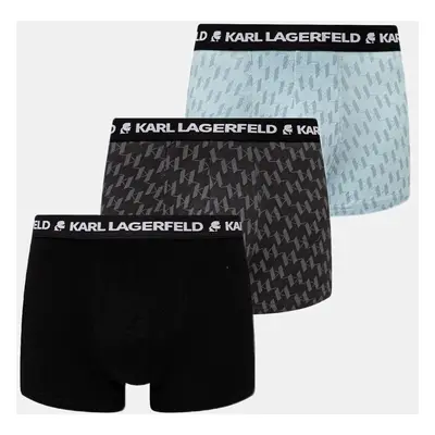 Boxerky Karl Lagerfeld 3-pack pánské, černá barva, A1M47086