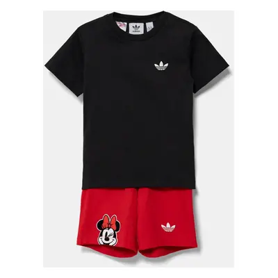 Dětská bavlněná souprava adidas Originals černá barva, JD0575