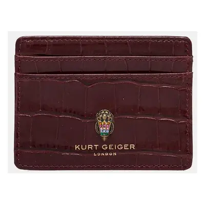 Kožené pouzdro na karty Kurt Geiger London SMALL LEATHER GOODS vínová barva, 9342454149