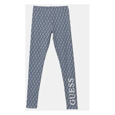 Dětské legíny Guess modrá barva, vzorované, J5RB06 J1314