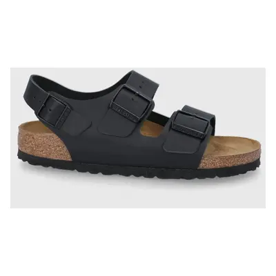 Kožené sandály Birkenstock Milano dámské, černá barva, 34193