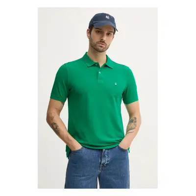 Bavlněné polo tričko United Colors of Benetton růžová barva, 3089J3179