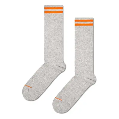 Ponožky Happy Socks Solid Sneaker Thin Crew šedá barva