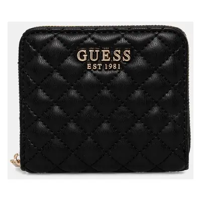 Peněženka Guess ECO RIANEE černá barva, SWQG95 41137