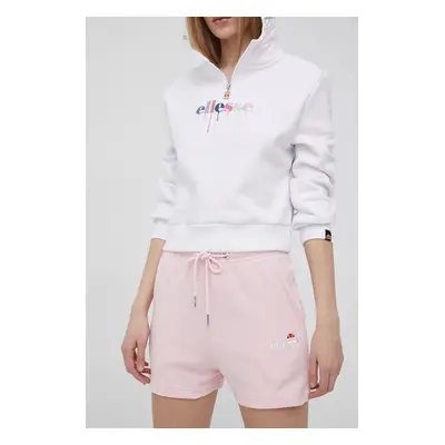 Kraťasy Ellesse dámské, růžová barva, s aplikací, high waist, SGM14190-GREYMA