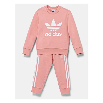 Dětská tepláková souprava adidas Originals růžová barva, JC6613