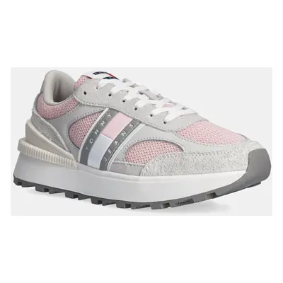 Sneakers boty Tommy Jeans TECH RUNNER růžová barva, EN0EN02743