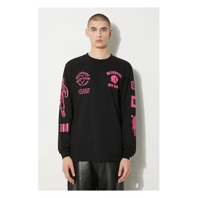 Bavlněné tričko s dlouhým rukávem Billionaire Boys Club Multi Graphic Longsleeve černá barva, s 