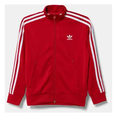 Dětská mikina adidas Originals červená barva, s aplikací, IY9796