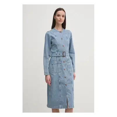 Džínové šaty Pepe Jeans SCOTTIE modrá barva, midi, PL953657