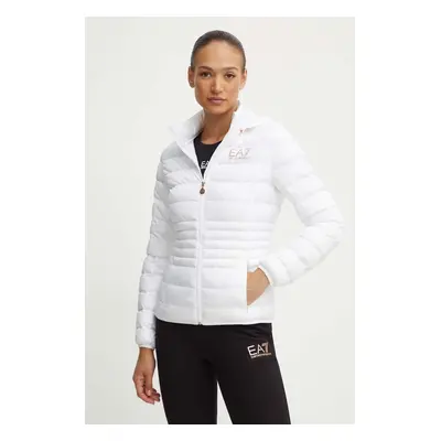 Bunda EA7 Emporio Armani dámská, bílá barva, přechodná, TNF8Z.8NTB23