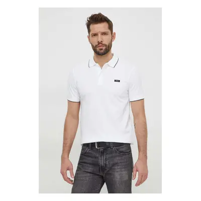 Polo tričko Calvin Klein bílá barva, K10K112751