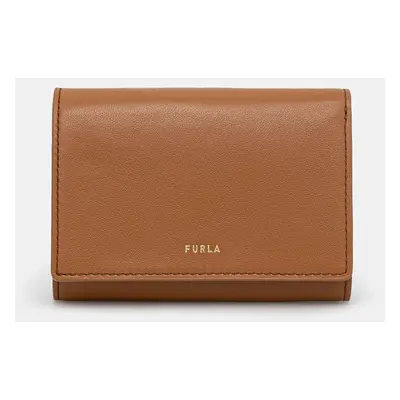 Kožená peněženka Furla hnědá barva, WP00487 BX2045 RY000