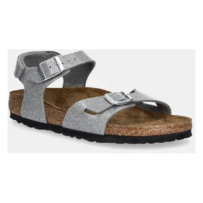 Dětské sandály Birkenstock Rio AS Kids stříbrná barva, 1029477