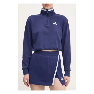 Sukně adidas W CB Color Pop tmavomodrá barva, mini, áčková, JG6210