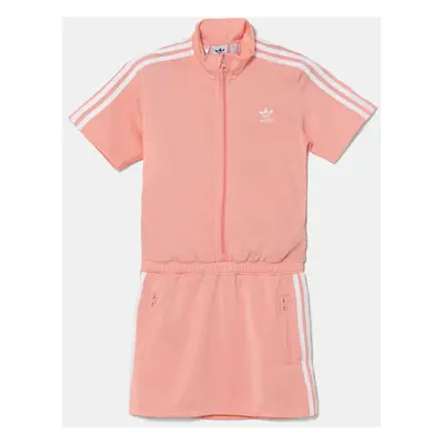 Dívčí šaty adidas Originals oranžová barva, mini, oversize, JD3534