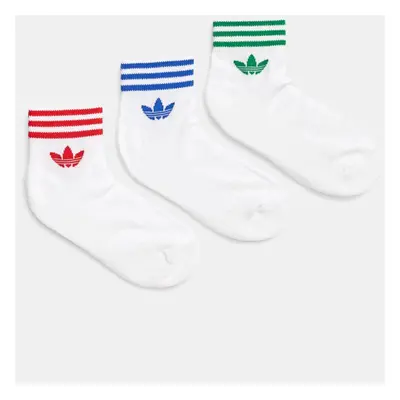 Ponožky adidas Originals 3-pack bílá barva, JI9489