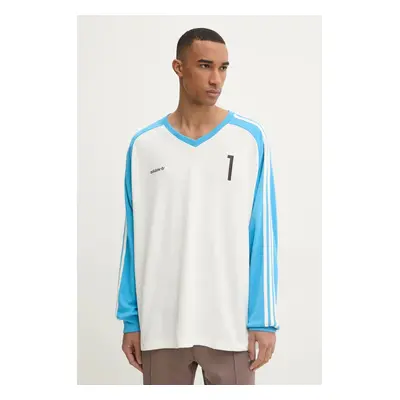 Tričko s dlouhým rukávem adidas Originals JERSEY béžová barva, JC8374