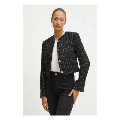 Blazer s příměsí vlny BOSS černá barva, 50524684