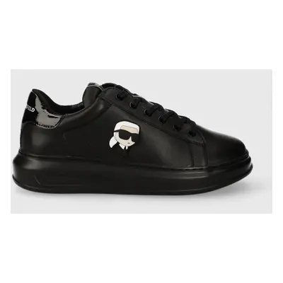 Kožené sneakers boty Karl Lagerfeld KAPRI MENS černá barva, KL52530N