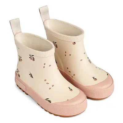 Dětské holínky Liewood Tekla Printed Rainboot růžová barva