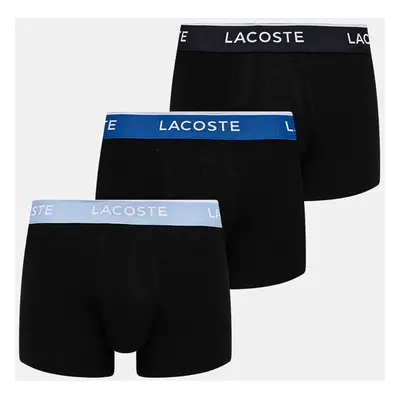 Boxerky Lacoste 3-pack pánské, černá barva, 5H1297