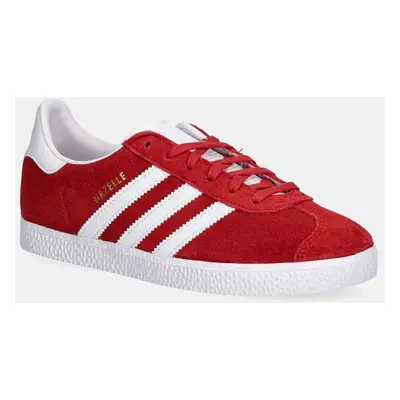 Dětské semišové sneakers boty adidas Originals GAZELLE červená barva, IF9804