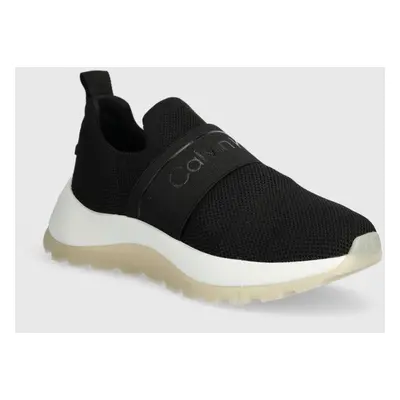 Sneakers boty Calvin Klein RUNNER SLIP ON HE MESH černá barva, HW0HW01896