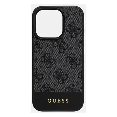 Obal na telefon Guess iPhone 16 Pro 6.3 šedá barva, GUHCP16LG4GLGR