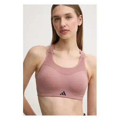 Sportovní podprsenka adidas Performance TLRD Impact oranžová barva, JI8039