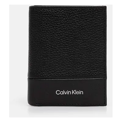 Kožená peněženka Calvin Klein černá barva, K50K512316