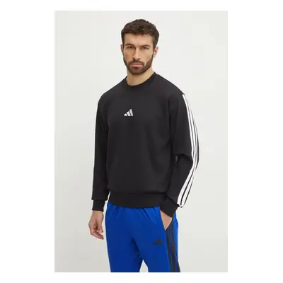 Mikina adidas Essentials pánská, černá barva, vzorovaná, JE6304