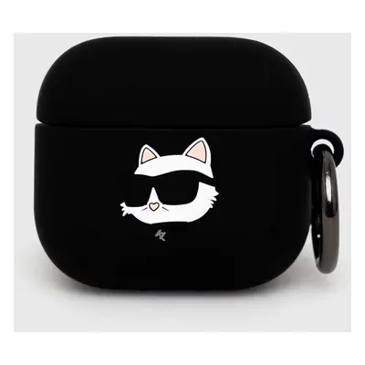 Kryt na airpods Karl Lagerfeld AirPods 3 cover černá barva