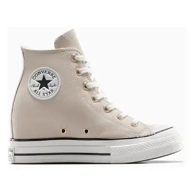 Semišové tenisky Converse Chuck 70 Wedge béžová barva, A13833C